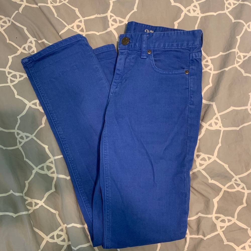 J Crew Royal Blue Matchstick Jeans